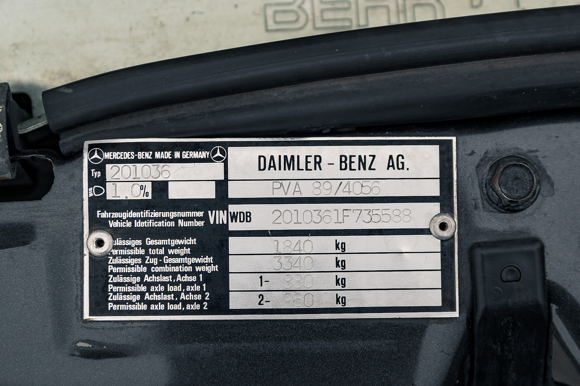 1991 Mercedes-Benz 190E 2.5-16 Evolution II